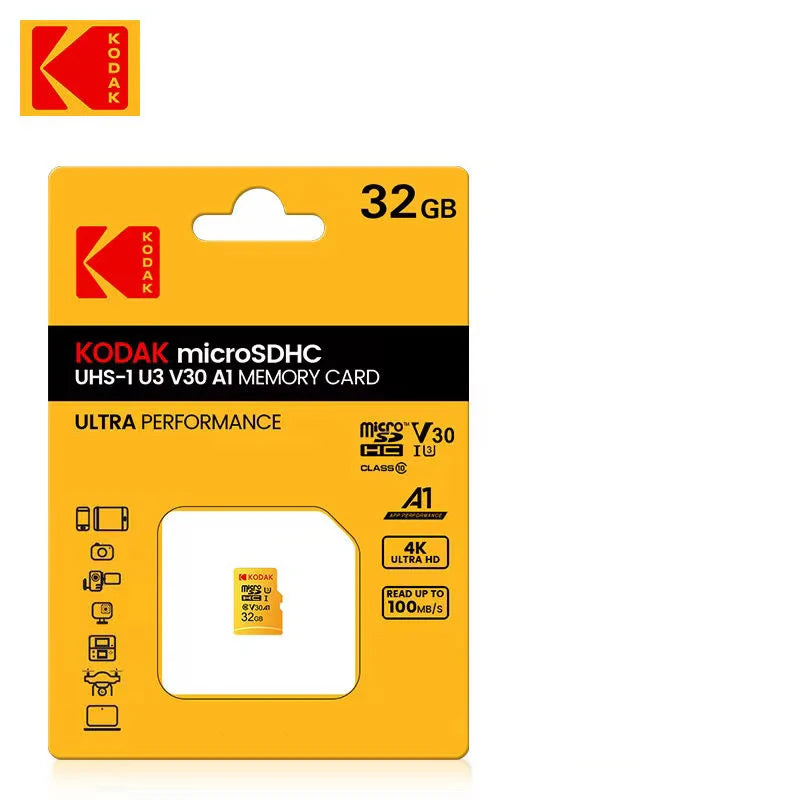 Kodak Micro SD32GB-256GB Memory Card - High Speed Class 10 U3 UHS-I for Smartphones, Digital Cameras, Tablets and Drones