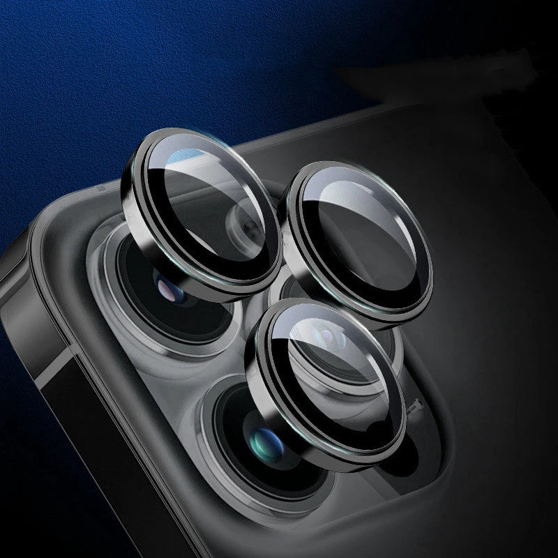 3-2pcs Metal Ring Camera Lens Protector for iPhone 12/13/14/15 pro Max 13 Mini 15 pro Max - Glass Lens Protection