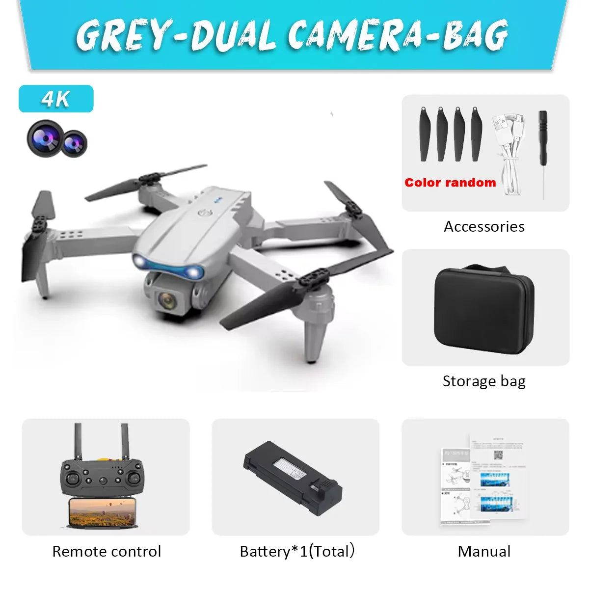 KBDFA E99Pro Drone HD Professional 8K drone Dual Camera WIFI fpv Aircraft Quadcopte Obstacle Avoidance Aerial Photography Drone