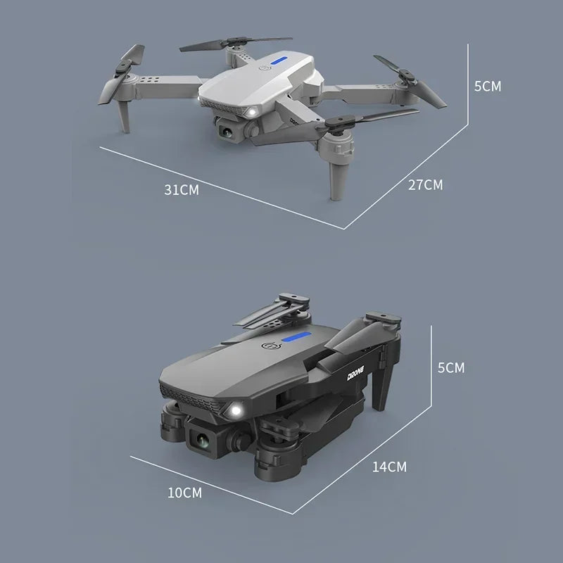 New E88 Pro RC Drone 4K Professional With 1080P Wide Angle Dual HD Camera Foldable Quadcopter WIFI FPV Height Hold