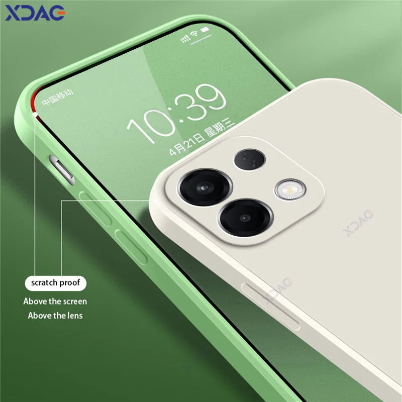 Luxury Candy Cellphones Cases for OPPO K13 5G Global Camera Protection OPPOK13 Soft Covers Square Liquid Silicone Armor Coque