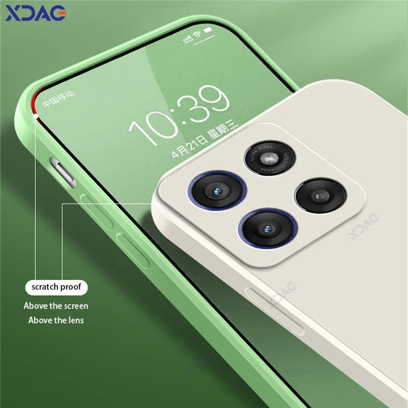 Candy Cellphones Case for Motorola Moto G66 G66J Japan Camera Protection MotoG66 Soft Fashion Cover Square Liquid Silicone Armor