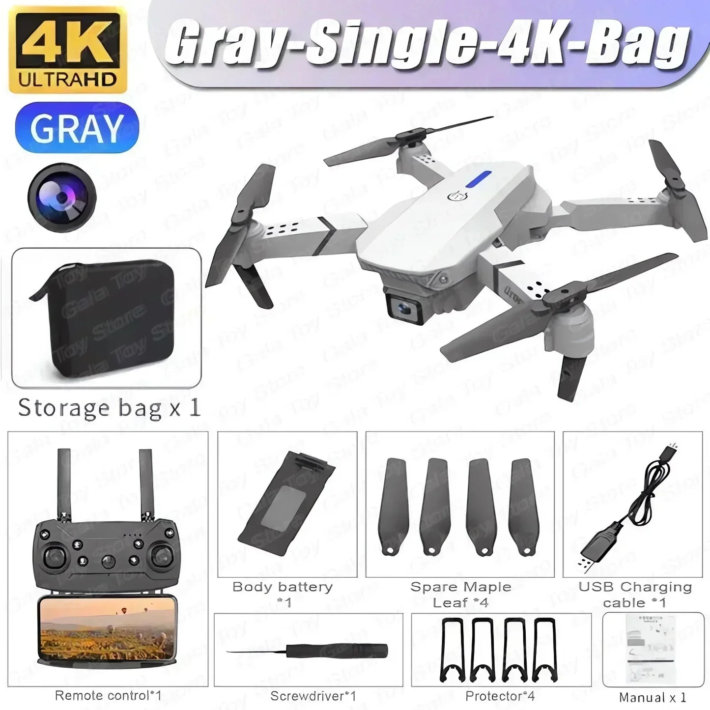 E88 Pro WiFi FPV Drone, Wide Angle, HD, 4K, 1080P Camera, Height Hold, RC, Foldable Quadcopter, Helicopter Toys, Gift, New