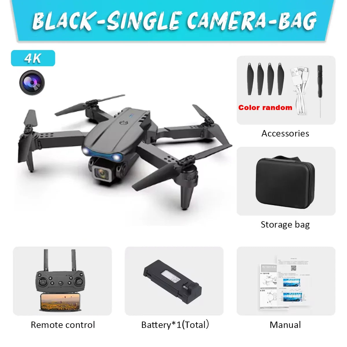 E99 Pro Drone With 4K Dual Camera Wifi Optical Flow And Obstacle Avoidance For Aerial Photography Quadcopter