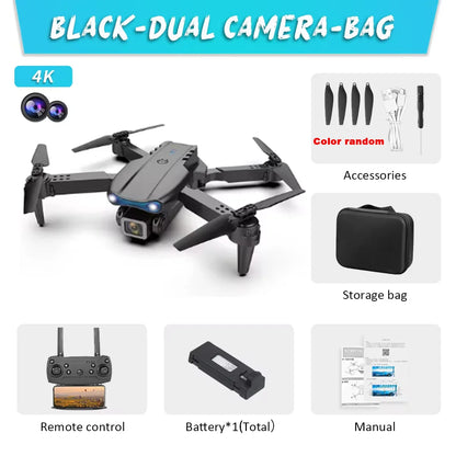 E99 Pro Drone With 4K Dual Camera Wifi Optical Flow And Obstacle Avoidance For Aerial Photography Quadcopter
