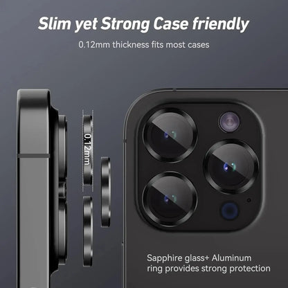 3-2pcs Metal Ring Camera Lens Protector for iPhone 12/13/14/15 pro Max 13 Mini 15 pro Max - Glass Lens Protection