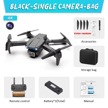 E99 Pro Drone With 4K Dual Camera Wifi Optical Flow And Obstacle Avoidance For Aerial Photography Quadcopter