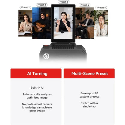 VenusLiv Air Live Streaming Camera,1/1.3" CMOS/F1.05 Custom Lens,4K30p/UVC/HDMI Video Output,Built For 24/7 Streaming