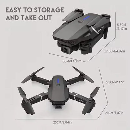 E88 Pro WiFi FPV Drone, Wide Angle, HD, 4K, 1080P Camera, Height Hold, RC, Foldable Quadcopter, Helicopter Toys, Gift, New